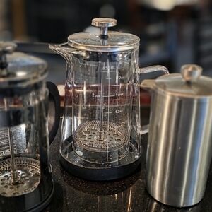 Stainless Steel and Glass French Press Coffee Maker
